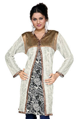 Designer Girls Fancy Zari Indian Cotton Kurti 1