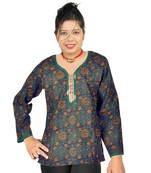 Designer Black Girls Indian Pure Cotton Kurti 