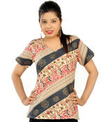 Designer Printed Multicolor Ethnic Cotton Top