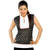 Ethnic Design Brocade Indian Black Cotton Top