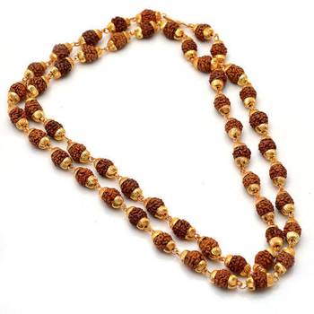 Gold plated rudraksh mala 1