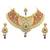 golden copper stone necklace set