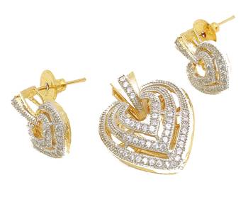 gold plated pendant set 1