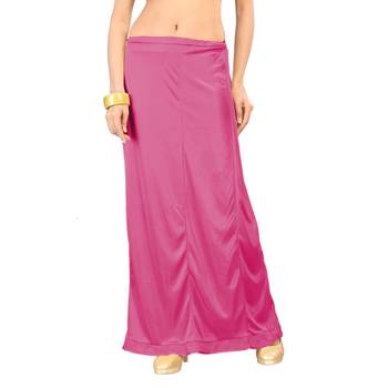 Pink plain satin petticoat 1