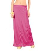 Pink plain satin petticoat
