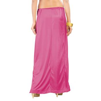 Pink plain satin petticoat 2