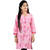 Designer Girls Multiprint Cute Pink Cotton Top