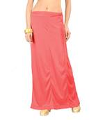 Peach plain satin petticoats