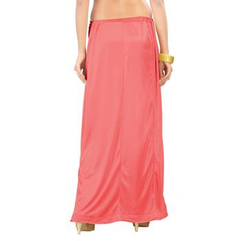 Peach plain satin petticoats 2