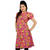 Ethnic Design Printed Magenta Cotton Kurti