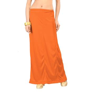 Ziya Orange Pure Satin Petticoat 1