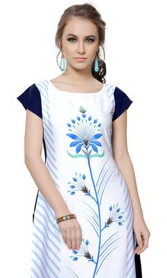 Women's Multicolor Digital Print Crepe Kurti 4