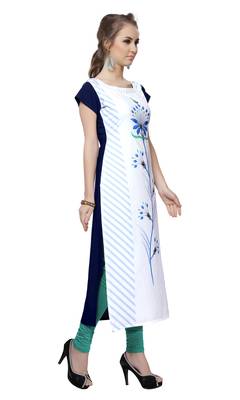 Women's Multicolor Digital Print Crepe Kurti 5