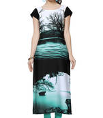 Women's Multicolor Digital Print Crepe Kurti