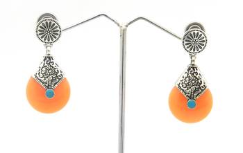 Mango Color Antique Style Earring 1
