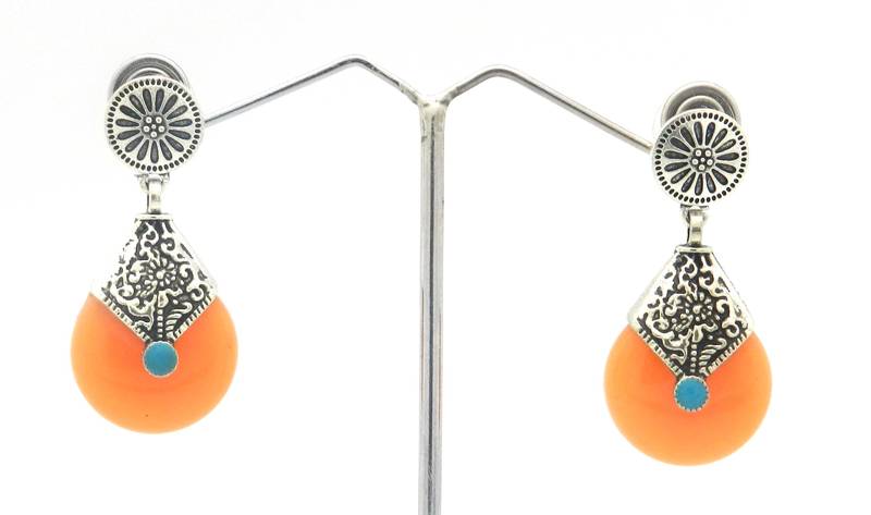 Mango Color Antique Style Earring
