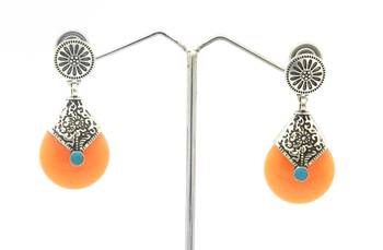 Mango Color Antique Style Earring 3