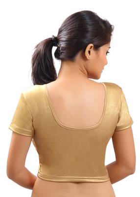 Gold Lycra Plain Blouse 2