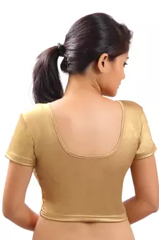 Gold Lycra Plain Blouse