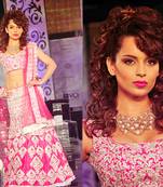 Kangana Ranaut Peach Heavy Lehenga