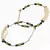 Cool White Green Designer Brass Payal Anklet 