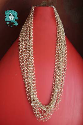 Pearl Beaded Multistrand Necklace 3
