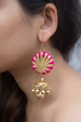 Pink Gota Jewellery Jhumka 2