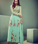 Indian Designer Bollywood Partywear Beige Salvar Kameez Unstitched Dress Material ADNAPRK1900