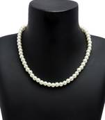 Classic Style White Pearl Statement necklace