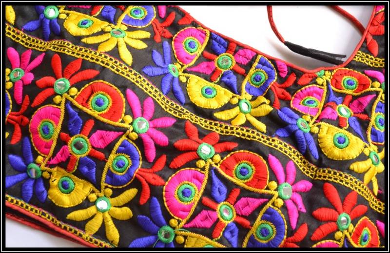 Multicolor Kutch Embroidered Traditional designer Blouse