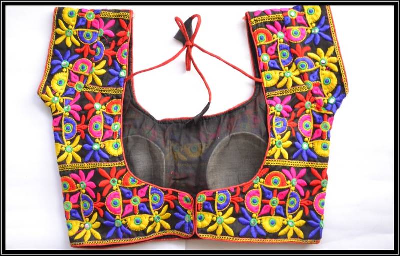 Multicolor Kutch Embroidered Traditional designer Blouse