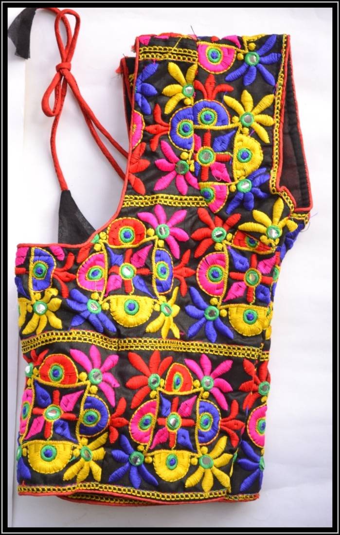 Multicolor Kutch Embroidered Traditional designer Blouse