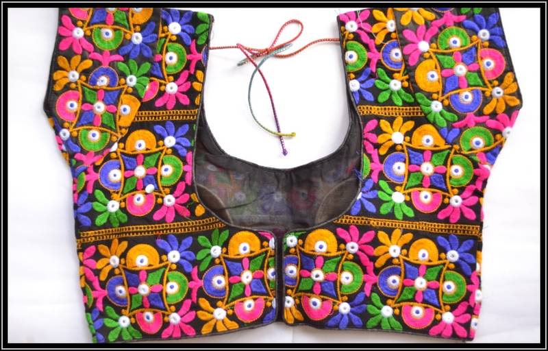 Multicolor Kutch Embroidered Traditional designer Blouse