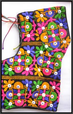 Multicolor Kutch Embroidered Traditional designer Blouse 4