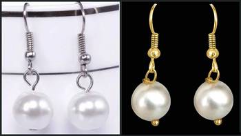 Combo of two Pearly Silver and Pearly Golden Earrings 1