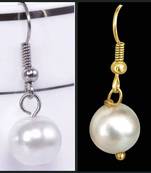 Combo of two Pearly Silver and Pearly Golden Earrings