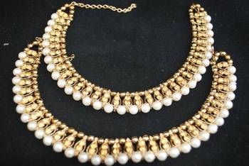 Traditional Anklets, payal with Pearl 1