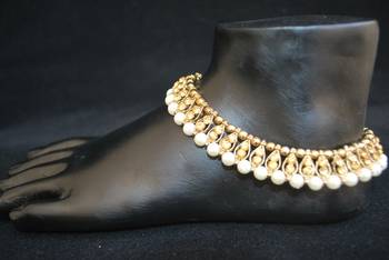 Traditional Anklets, payal with Pearl 2