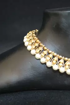 Traditional Anklets, payal with Pearl
