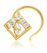 Mahi Gold Plated Nose Pin with CZ for Women NR1100126G