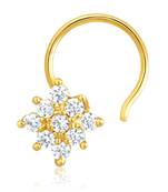Mahi Gold Plated Nose Pin with CZ for Women NR1100127G