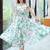 sky printed georgette semi stitched kurti