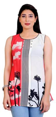 Coral Georgette printed tops 1