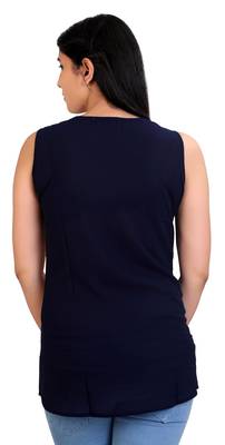 Blue Georgette printed tops 3