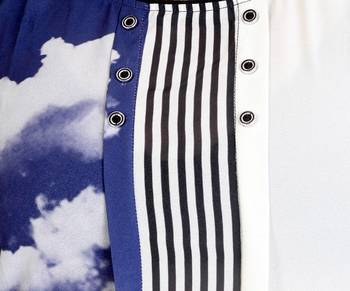 Blue Georgette printed tops 4