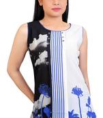 Black Georgette printed tops
