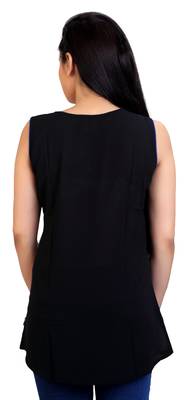 Black Georgette printed tops 3