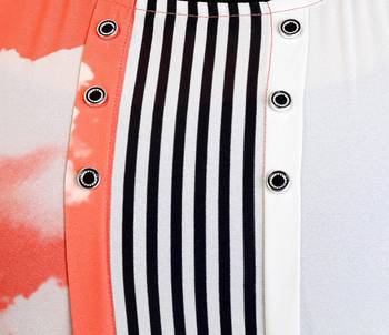Salmon Georgette printed tops 4