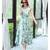 sky printed georgette semi stitched kurti