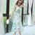 sky printed georgette semi stitched kurti